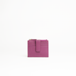 Porta carte in pelle martellata colore rosa orchidea uomo/donna Aut Aut Studio – vista frontale