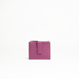 Porta carte in pelle martellata colore rosa orchidea uomo/donna Aut Aut Studio – vista frontale