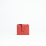 Porta carte in pelle martellata colore rosso uomo/donna Aut Aut Studio – vista frontale