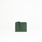 Porta carte in pelle martellata colore verde bosco uomo/donna Aut Aut Studio – vista frontale
