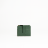 Porta carte in pelle martellata colore verde bosco uomo/donna Aut Aut Studio – vista frontale