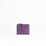 Porta carte in pelle martellata colore viola uomo/donna Aut Aut Studio – vista frontale