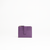 Porta carte in pelle martellata colore viola uomo/donna Aut Aut Studio – vista frontale