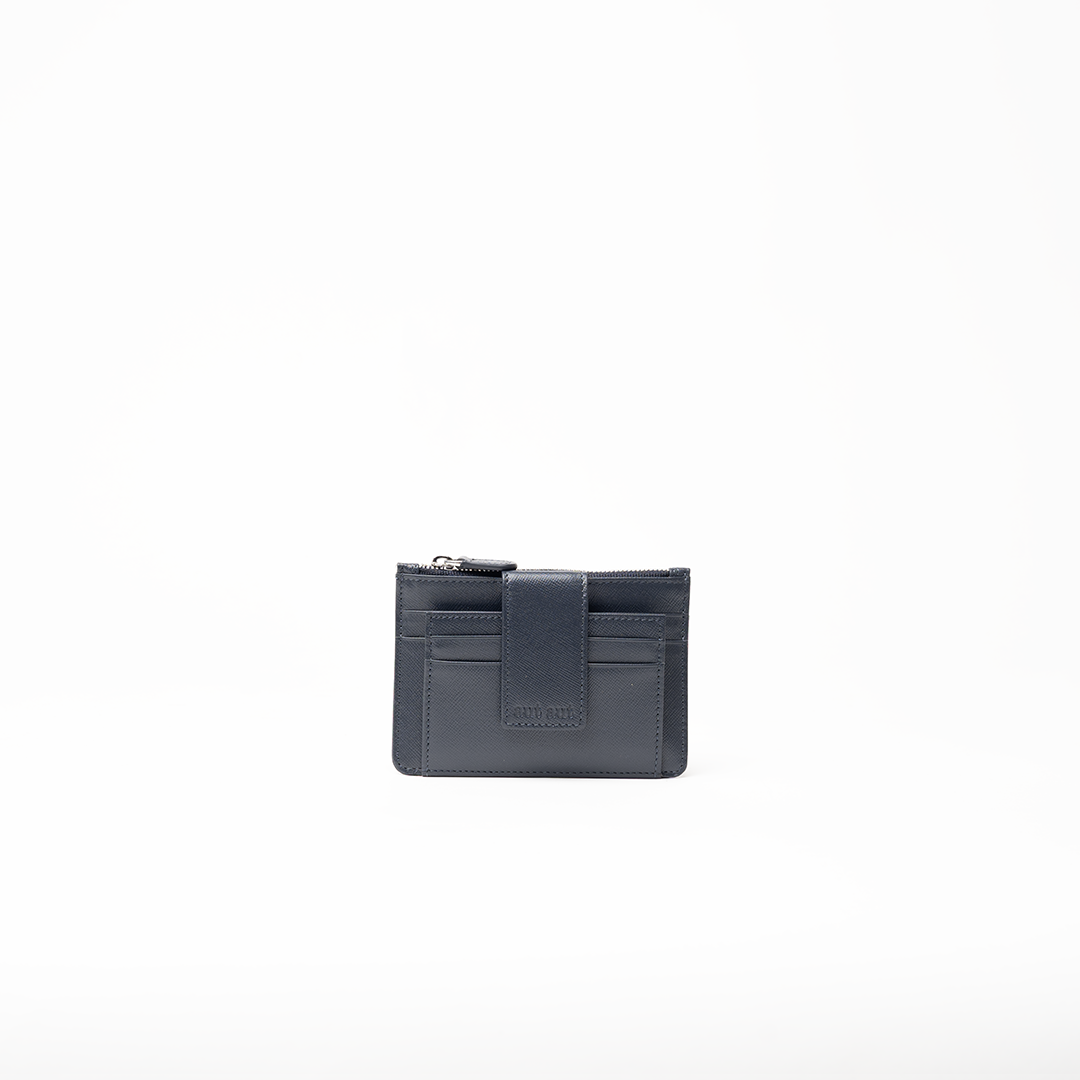 Porta carte in saffiano colore blu navy uomo/donna protezione RFID Aut Aut Studio