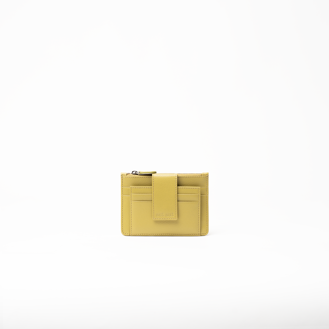 Porta carte in saffiano colore oliva uomo/donna protezione RFID Aut Aut Studio 
