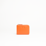 Portachiavi in pelle martellata arancio con porta carte - MILANO #1208 AUT AUT