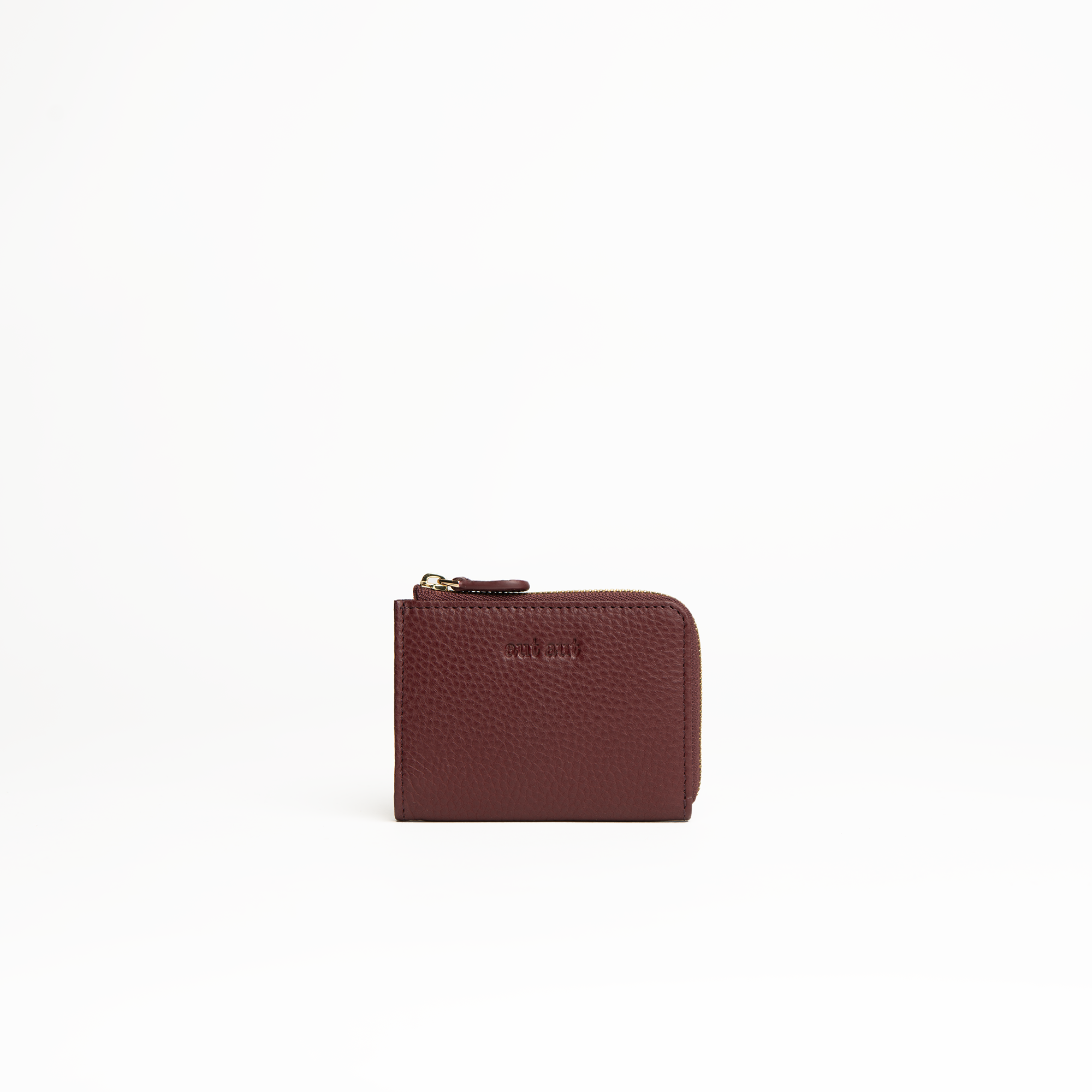 Portachiavi in pelle martellata burgundy con porta carte - MILANO #1208 AUT AUT