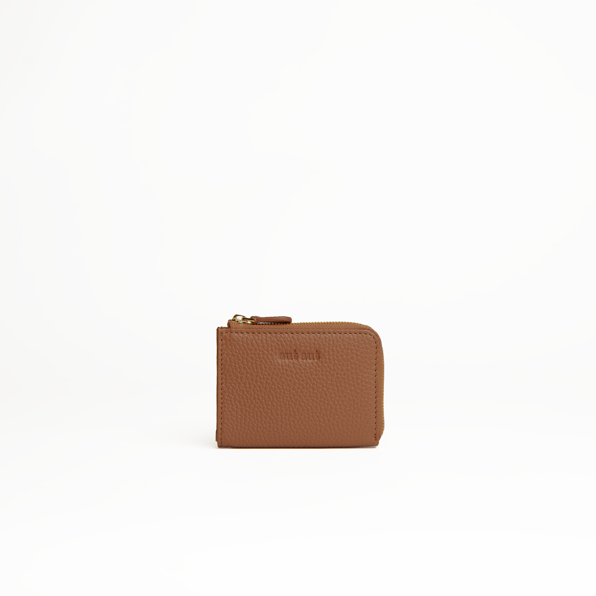 Portachiavi in pelle martellata camel con porta carte - MILANO #1208 AUT AUT