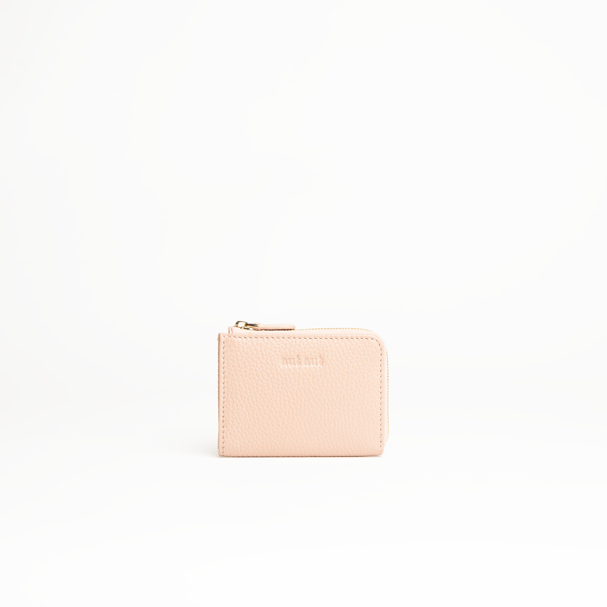 Portachiavi in pelle martellata rosa cipria con porta carte - MILANO #1208 AUT AUT