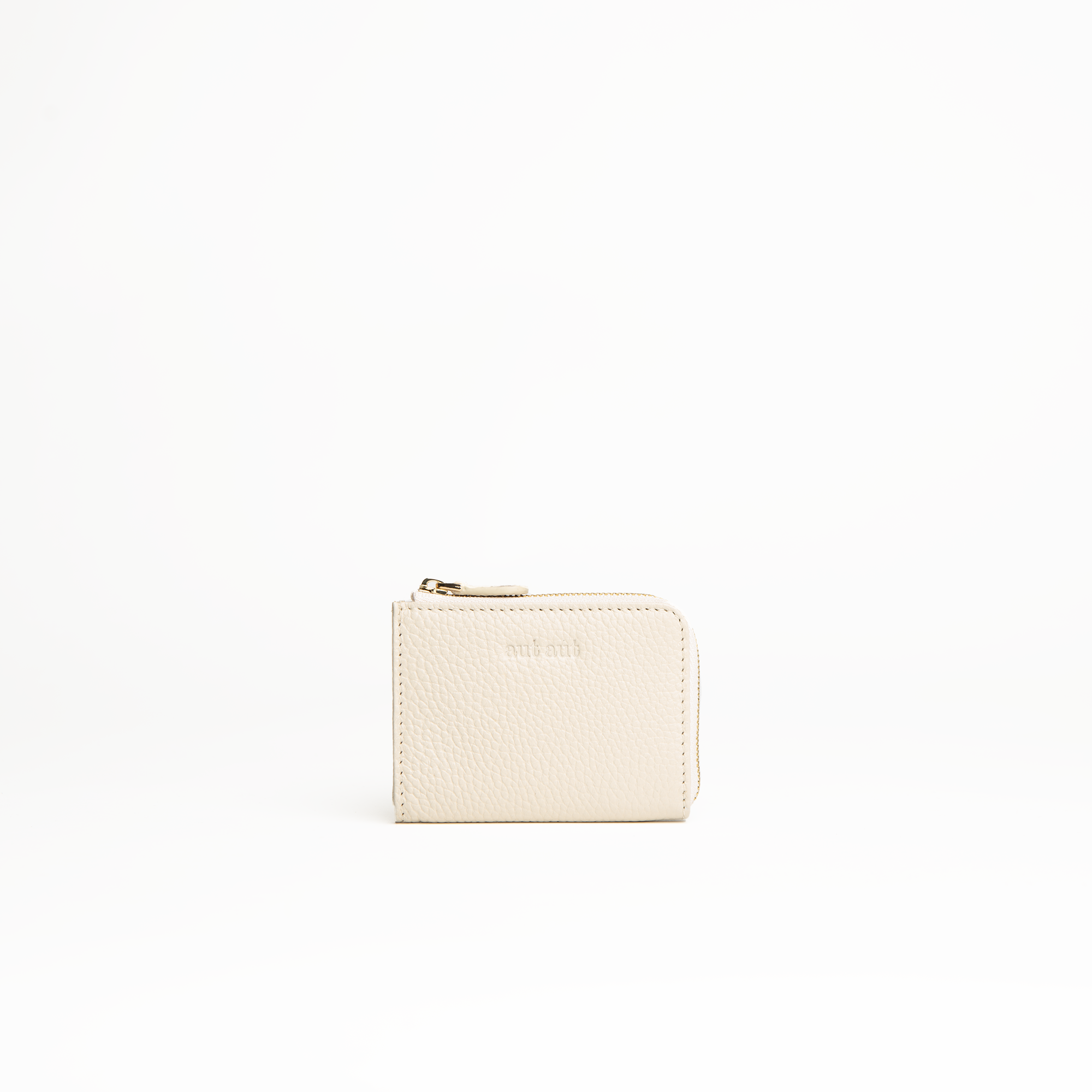 Portachiavi in pelle martellata bianco iceberg con porta carte - MILANO #1208 AUT AUT