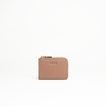 Portachiavi in pelle martellata latte con porta carte - MILANO #1208 AUT AUT