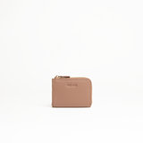 Portachiavi in pelle martellata latte con porta carte - MILANO #1208 AUT AUT