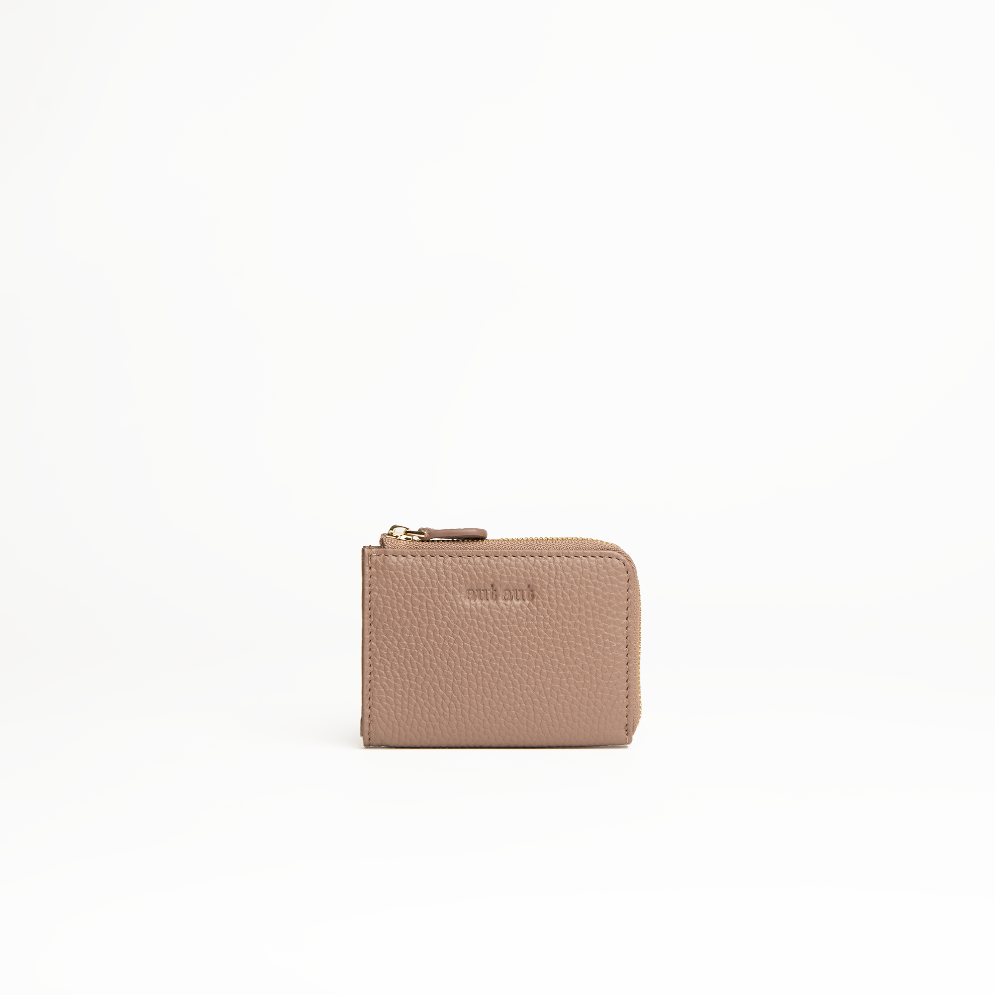 Portachiavi in pelle martellata latte con porta carte - MILANO #1208 AUT AUT