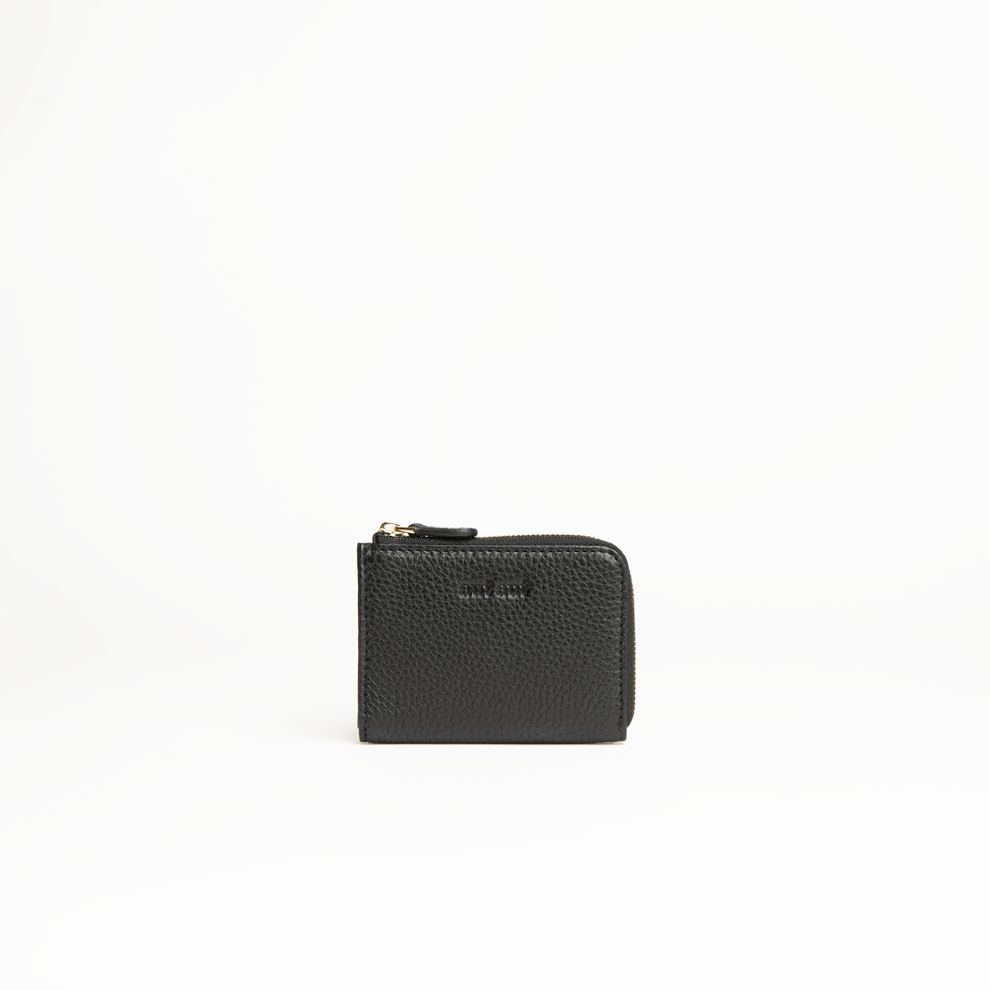 Portachiavi in pelle martellata nero con porta carte - MILANO #1208 AUT AUT