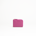 Portachiavi in pelle martellata rosa orchidea con porta carte - MILANO #1208 AUT AUT