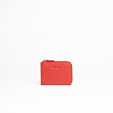 Portachiavi in pelle martellata rosso con porta carte - MILANO #1208 AUT AUT