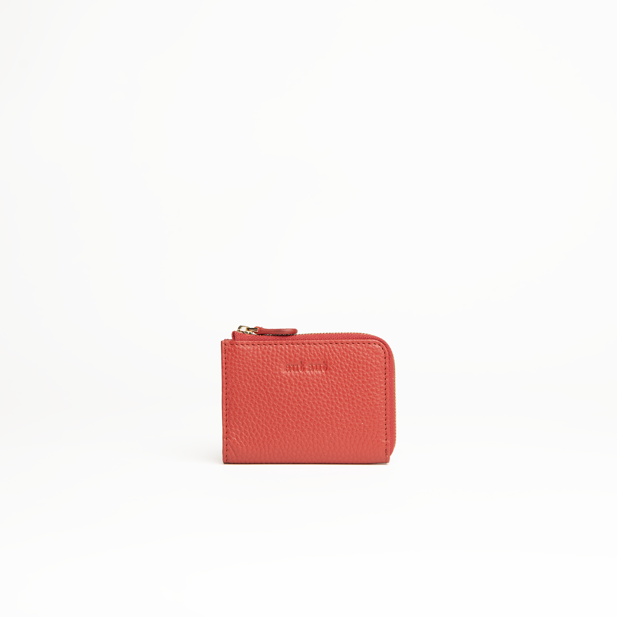 Portachiavi in pelle martellata rosso con porta carte - MILANO #1208 AUT AUT