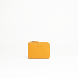 Portachiavi in pelle martellata giallo senape con porta carte - MILANO #1208 AUT AUT