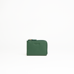 Portachiavi in pelle martellata  verde bosco con porta carte - MILANO #1208 AUT AUT