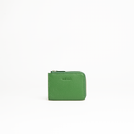 Portachiavi in pelle martellata verde salvia con porta carte - MILANO #1208 AUT AUT