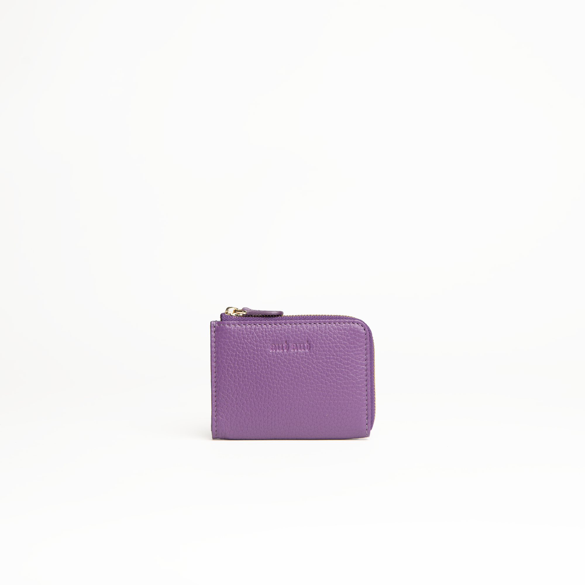 Portachiavi in pelle martellata viola con porta carte - MILANO #1208 AUT AUT
