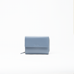 Portafoglio in pelle saffiano colore glicine artigianale donna protezione RFID Aut Aut Studio – vista frontale