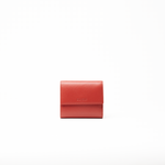 Portafoglio in pelle saffiano colore rosso artigianale donna protezione RFID Aut Aut Studio – vista frontale