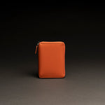 Portafoglio uomo in pelle liscia arancio con zip CARGO #2000 - AUT AUT