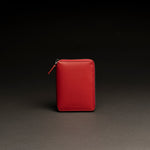 Portafoglio uomo in pelle liscia rosso con zip CARGO #2000 - AUT AUT