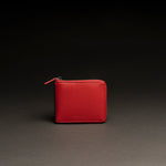 Portafoglio uomo in pelle liscia rosso con zip CARGO #2001 - AUT AUT