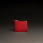 Portafoglio porta carte di credito in pelle liscia rossa con zip CARGO #2002 - AUT AUT