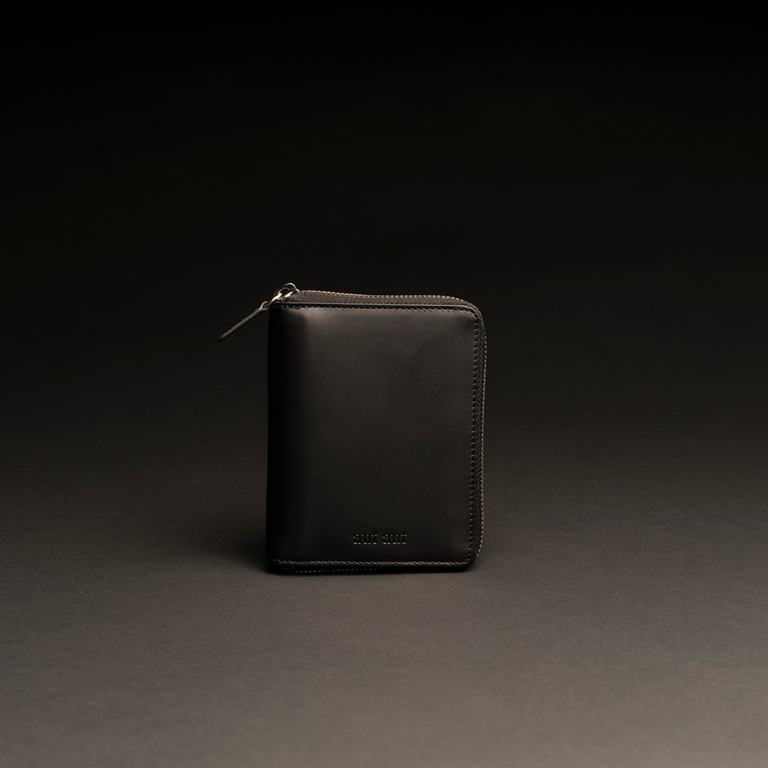 Porta carte e documenti in pelle liscia nero con zip CARGO #2004 - AUT AUT