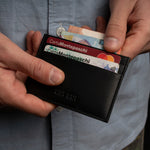 Porta carte di credito in pelle liscia nero CARGO #2005 - AUT AUT