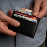 Porta carte di credito in pelle liscia nero CARGO #2005 - AUT AUT
