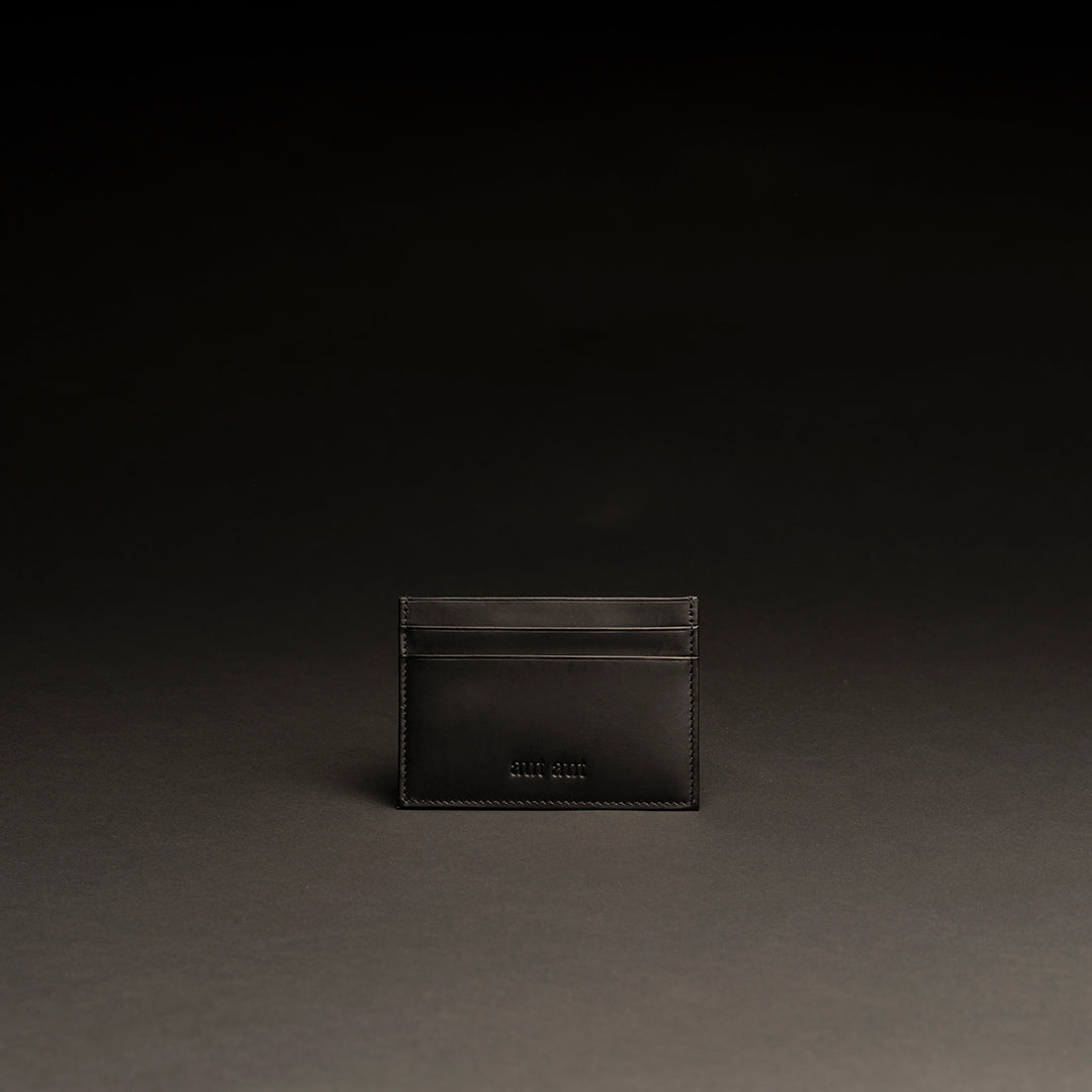Porta carte di credito in pelle liscia nero CARGO #2005 - AUT AUT