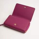 20% OFF - MILANO #442 MIDI WALLET IN HAMMERED LEATHER WITH GOLD LOGO
