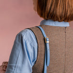 Mini borsa con tracolla in pelle liscia colore glicine artigianale Aut Aut Studio – vista dettaglio